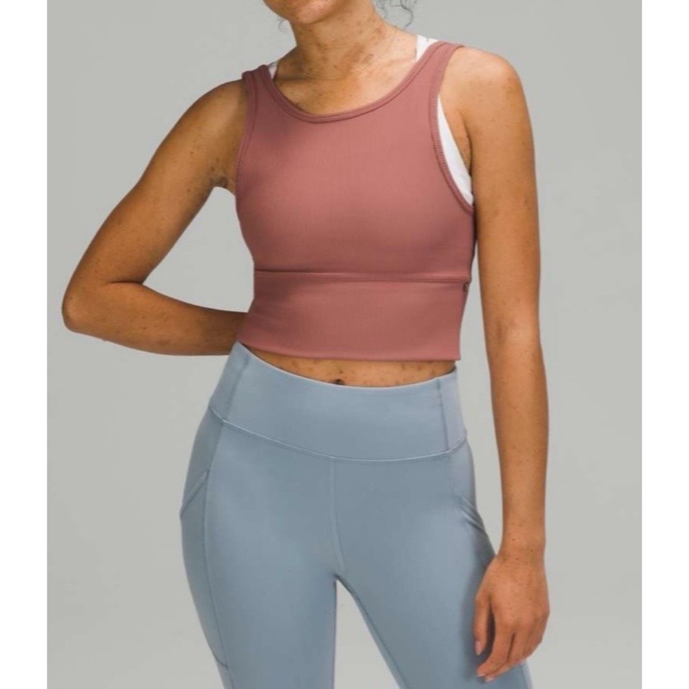 LULULEMON Spiced Chai Power Pivot Ribbed Tank Top